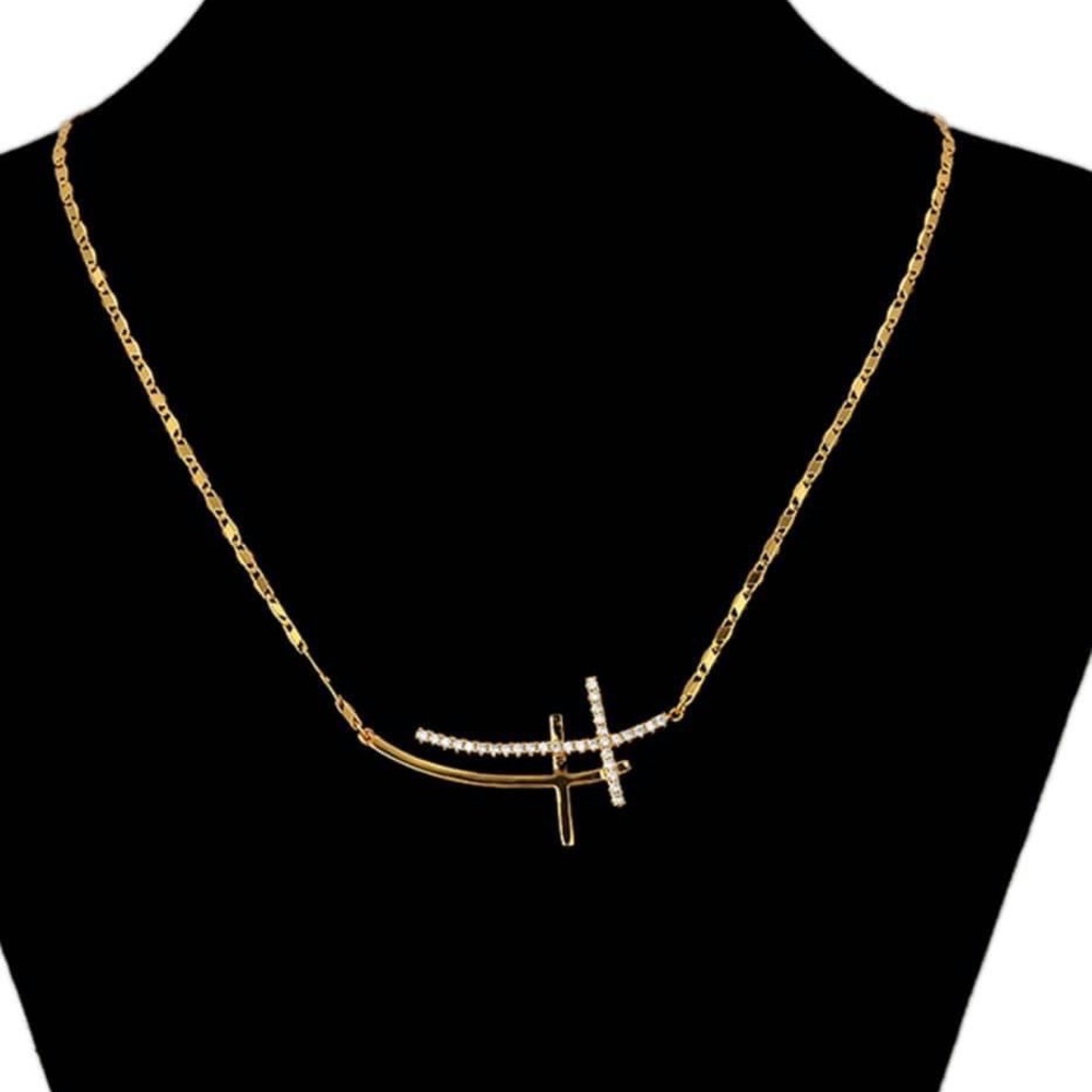 Rose gold beautiful cross necklace